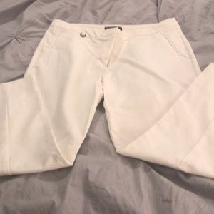 Adrianna Papell White Crop Pants